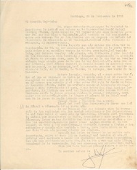 [Carta] 1951 nov. 24, Santiago, [Chile] [a] Gabriela [Mistral]