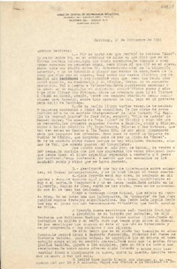 [Carta] 1951 dic. 12, Santiago, [Chile] [a] Gabriela [Mistral]