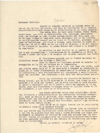 [Carta] [1952 oct.], [Santiago, Chile] [a] Gabriela [Mistral]
