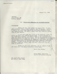 [Carta] 1958 Aug. 20, New York, [EE.UU.] [a] Aguilar, Madrid, Spain