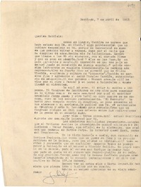[Carta] 1953 abr. 7, Santiago, [Chile] [a] Gabriela [Mistral]