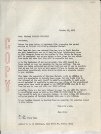 [Carta] 1961 Oct. 19, [EE.UU.] [a] Aguilar S. A. de Ediciones, Madrid, Spain