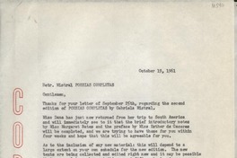 [Carta] 1961 Oct. 19, [EE.UU.] [a] Aguilar S. A. de Ediciones, Madrid, Spain