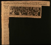 Finalizaron los cursos sudamericanos de vacaciones gran público hubo ayer en el Instituto "Vazquez Acevedo" : un patriótico ceremonial realizose : la conferencia pronunciada por Gabriela Mistral fue magnífica.