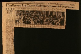 Finalizaron los cursos sudamericanos de vacaciones gran público hubo ayer en el Instituto "Vazquez Acevedo" : un patriótico ceremonial realizose : la conferencia pronunciada por Gabriela Mistral fue magnífica.