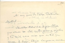 [Carta] 1945 sept. 10, Buenos Aires, Argentina [a] Gabriela Mistral