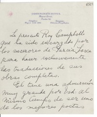 [Carta] Londres [a] Gabriela Mistral