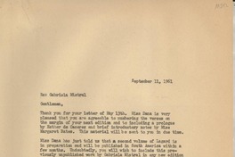 [Carta] 1961 Sept. 11, [EE.UU.] [a] Aguilar S. A. de Ediciones, Madrid, Spain