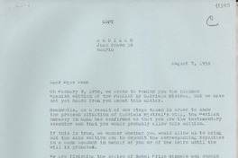 [Carta] 1958 Aug. 7, Madrid, [España] [a] Dear Miss Dana