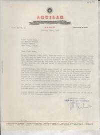 [Carta] 1957 Jan. 23, Madrid, [España] [a] Miss Doris Dana, 15 Spruce Street, Roslyn Harbour, New York, U. S. A.