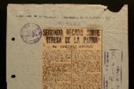 Segundo recado sobre Teresa de la Parra