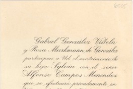 [Tarjeta] 1948 jul., Santiago, [Chile] [a] [Gabriela Mistral]