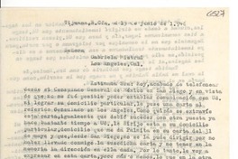 [Carta] 1946 jun. 13, Tijuana [a] Gabriela Mistral, Los Ángeles, California