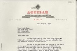 [Carta] 1958 Aug. 28, Madrid, [España] [a] Miss Doris Dana, 204 East Street, New York, N. Y.