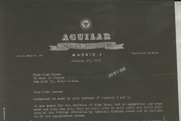 [Carta] 1962 Jan. 20, Madrid, [Spain] [a] Miss Joan Daves, New York, [EE.UU.]