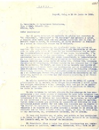 [Carta] 1936 jun. 10, Bogotá, Col. [a] Eduardo Hay, México D. F.