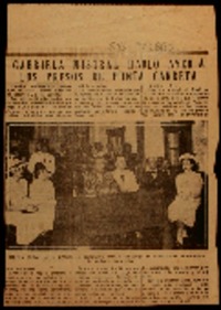 Gabriela Mistral habló ayer a los presos de Punta Carreta