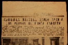 Gabriela Mistral habló ayer a los presos de Punta Carreta