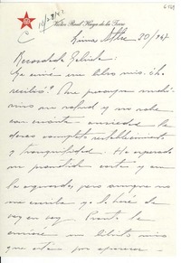 [Carta] 1947 sept. 30, Lima, [Perú] [a] Gabriela [Mistral]