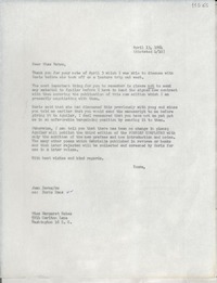 [Carta] 1964 Apr. 13, [New York, Estados Unidos] [a] Dear Miss Bates