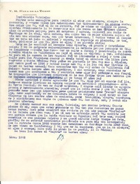 [Carta] 1952, Lima, [Perú] [a] Gabriela [Mistral]