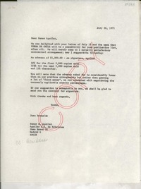 [Carta] 1971 July 26, [EE.UU.] [a] M. Aguilar, Aguilar S. A. de Ediciones, Madrid, Spain