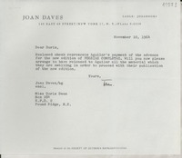 [Carta] 1964 Nov. 10, [New York, Estados Unidos] [a] Miss Doris Dana, Box 284, Pound Ridge, N. Y.