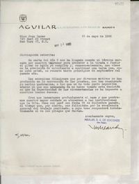 [Carta] 1966 mayo 18, Madrid [España] [a] Miss Joan Daves, 145 East, 49 Street, New York 17, N. Y.