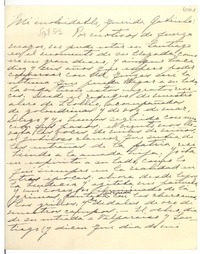 [Carta] 1954 sept., Santiago, [Chile] [a] Gabriela [Mistral]