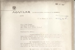 [Carta] 1967 mar. 21 , Madrid, [España] [a] Miss Joan Daves, New York, [EE.UU.]