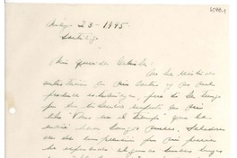 [Carta] 1945 mayo 23, Santiago, [Chile] [a] Gabriela [Mistral]