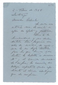 [Carta] 1945 nov. 16, [Santiago, Chile] [a] Gabriela [Mistral]