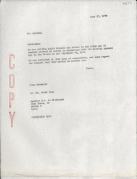 [Carta] 1972 June 27, [Estados Unidos] [a] Aguilar S. A. de Ediciones, Juan Bravo 38, Madrid, Spain