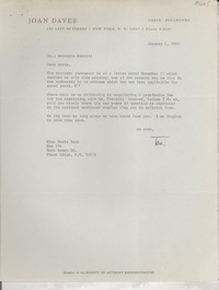 [Carta] 1969 Jan. 6, New York, [EE.UU.] [a] Miss Doris Dana, Hack Green Rd., Pound Ridge, N.Y., [EE.UU.]