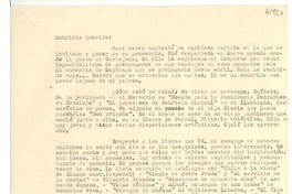 [Carta] 1954 mayo 26, [Santiago, Chile] [a] Gabriela [Mistral]