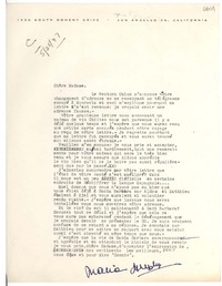 [Carta] 1947 mayo 25, Los Angeles, California, [EE.UU.] [a] [Gabriela Mistral]