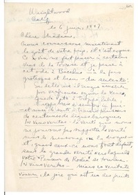 [Carta] 1947 jun. 6, Wrightwood, California, [EE.UU.] [a] [Gabriela Mistral]