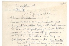 [Carta] 1947 jun. 6, Wrightwood, California, [EE.UU.] [a] [Gabriela Mistral]