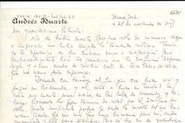 [Carta] 1943 nov. 28, New York [a] Gabriela Mistral