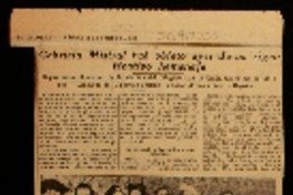 Gabriela Mistral fue objeto ayer de un significativo homenaje organizaron el mismo la Asociación del Magisterio y la Unión Argentina de Mujeres : llamado de la poetisa chilena a favor de los niños de España.