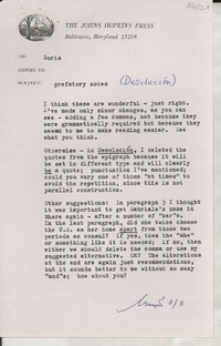 [Carta] [1970] Nov. 11, Baltimore, Maryland, [EE.UU.] [a] Doris [Dana], [EE.UU.]