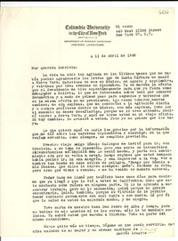 [Carta] 1948 abr. 11, New York, [EE.UU.] [a] Gabriela [Mistral]