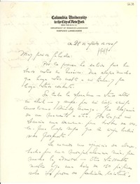 [Carta] 1949 ago. 28, New York, [Estados Unidos] [a] Gabriela [Mistral]