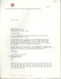 [Carta] 1970 July 20, [Baltimore, Maryland, Estados Unidos] [a] Miss Doris Dana, Hildreth Lane, Box 784, Bridgehampton, New York