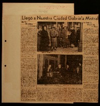 Llegó a nuestra ciudad Gabriela Mistral dió una magnífica conferencia : la cena de anoche en su honor.