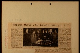 Gabriela Mistral visita nuestra casa y L.U.7