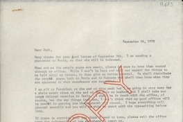[Carta] 1970 Sept. 16, [Estados Unidos] [a] Mr. J. G. Goellner, The Johns Hopkins Press, Baltimore, Maryland.