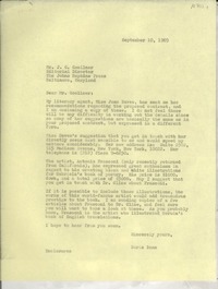 [Carta] 1969 Sept. 10, [EE.UU.] [a] Mr. J. G. Goellner, Editorial Director, The John Hopkins Press, Baltimore, Maryland, [EE.UU.]
