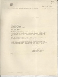 [Carta] 1970 May 14, [Baltimore, Maryland, Estados Unidos] [a] Miss Joan Daves, 515 Madison Avenue, New York, New York