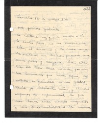[Carta] 1936 mar. 10, Sevilla [a] Gabriela Mistral